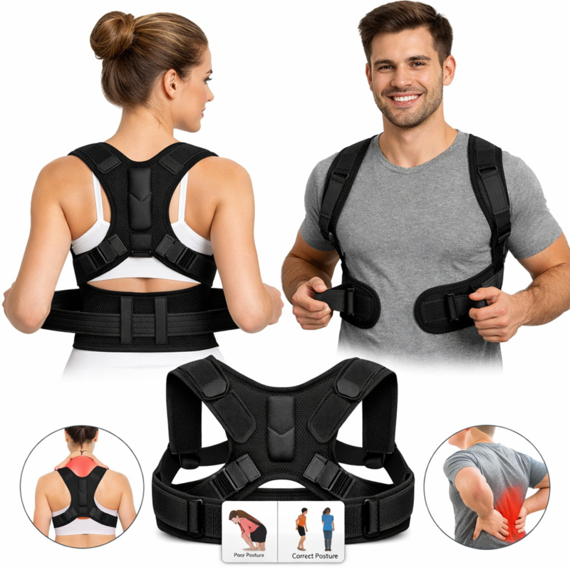 Adjustable Back Posture Corrector/ Slouching Relieve Pain Belt Women Men